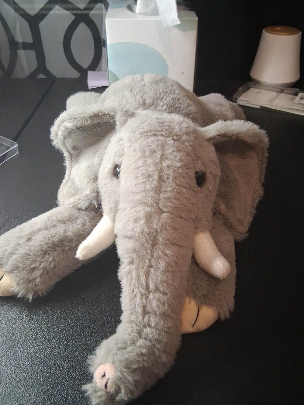 FAO Schwarz Elephant Plush Toy in Gray